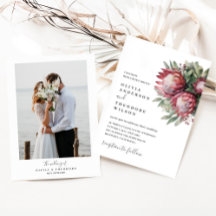 Inheemse Protea Aquarel Bloem Boho Botanisch