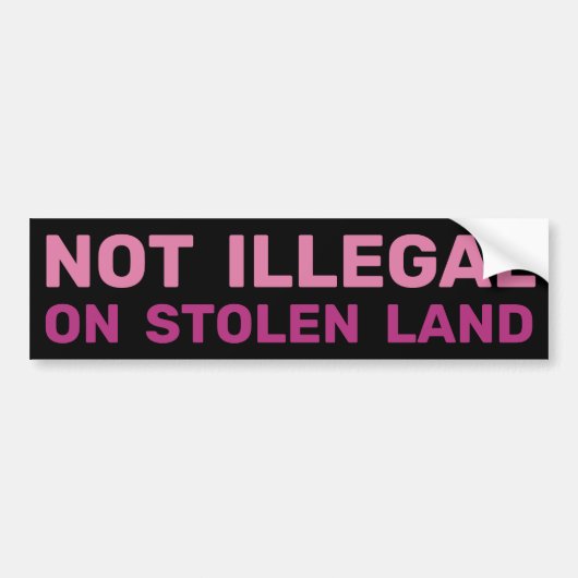 Inheemse rechten Immigratiewet niet illegaal Bumpersticker (Voorkant)