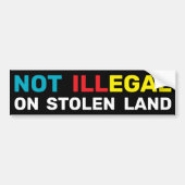 Inheemse Rechten Immigratiewet Verbied ICE Bumpersticker (Voorkant)