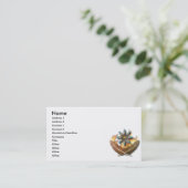 inheemse rode hawk veren en vlammen digitaal visitekaartje (Staand voorkant)