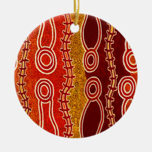 Inheemse slangen . keramisch ornament