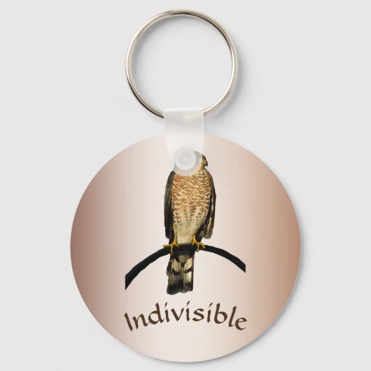 Inheemse Sleutelhanger van bruine Hawk Bird (Voorkant)