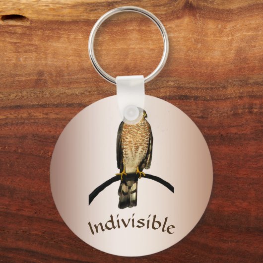 Inheemse Sleutelhanger van bruine Hawk Bird (Voorkant)