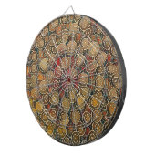 Inheemse Soakage in Ochre - meest uniek Dartbord (Voorkant Rechts)