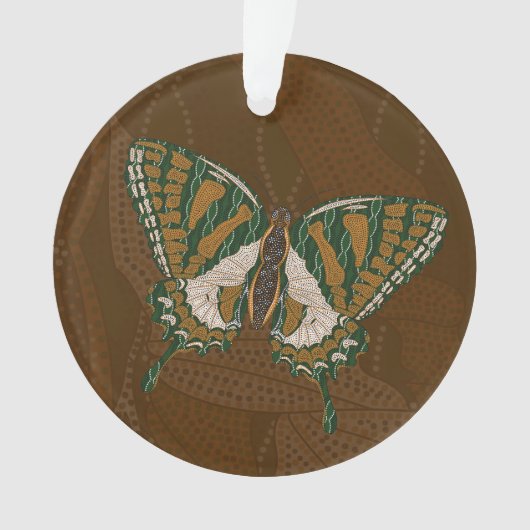 Inheemse Staartvlinder Acryl Ornament (voorkant)