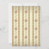 Inheemse stam Cream Dark Red en bruin huwelijk Kaart (Achterkant)