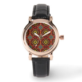 Inheemse Stam Inheemse Patroon Handgetekend  Horloge
