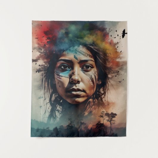 inheemse stamgeest wandkleed (Voorkant)