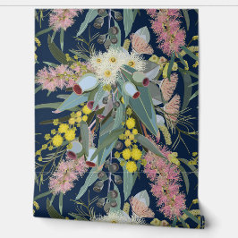 Inheemse Struik Blooms Royal Blue Behang