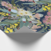 Inheemse Struik Blooms Royal Blue Cadeaupapier (Hoek)