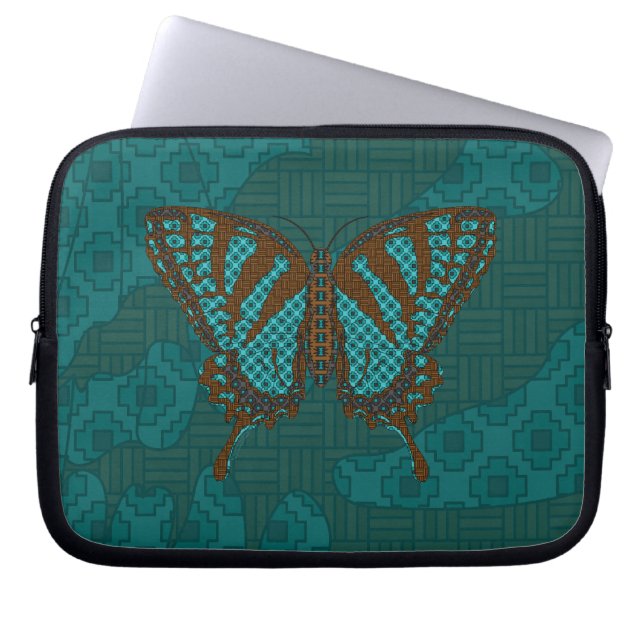 Inheemse Swallowtail Laptophoes Laptop Sleeve (Voorkant)