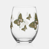 Inheemse Swallowtail Wijnglas Zonder Voet (Achterkant)