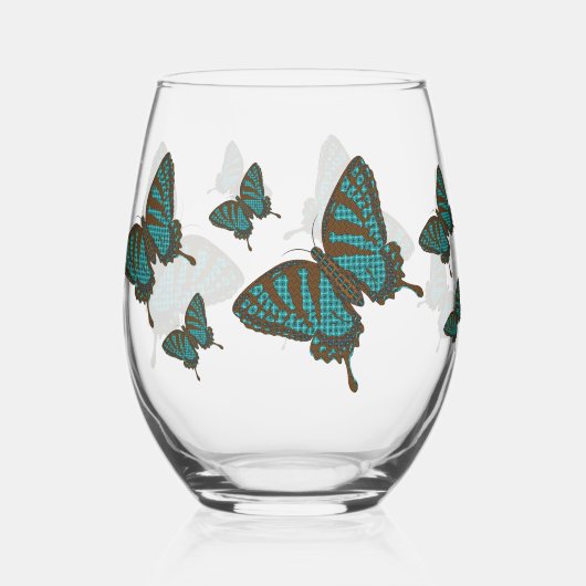 Inheemse Swallowtail Wijnglas Zonder Voet (Voorkant)