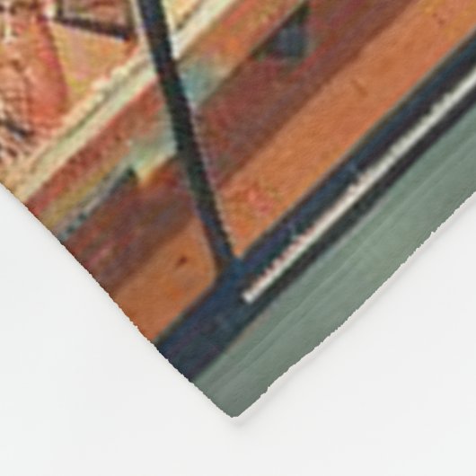  inheemse teepee Beer Tribal Plains Indiase Fleece Deken (Hoek)