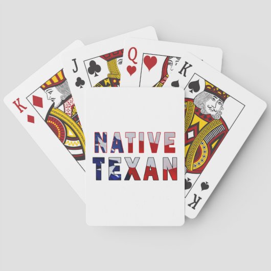 Inheemse Texan Vlag Pokerkaarten (Achterkant)