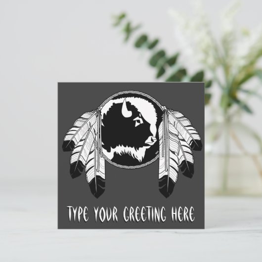 Inheemse Uitnodigingen Gepersonaliseerde Inheemse (Staand voorkant)