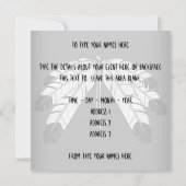 Inheemse Uitnodigingen Gepersonaliseerde Inheemse (Achterkant)