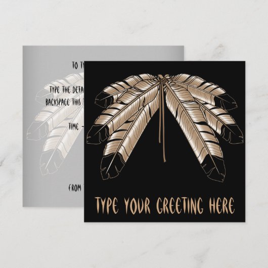 Inheemse Uitnodigingen Gepersonaliseerde Inheemse (Voorkant / Achterkant)