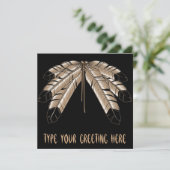 Inheemse Uitnodigingen Gepersonaliseerde Inheemse (Staand voorkant)