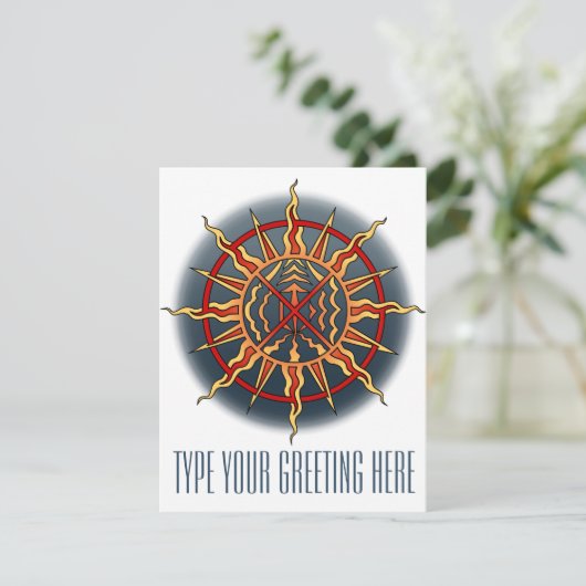 Inheemse Uitnodigingen Gepersonaliseerde Inheemse (Staand voorkant)