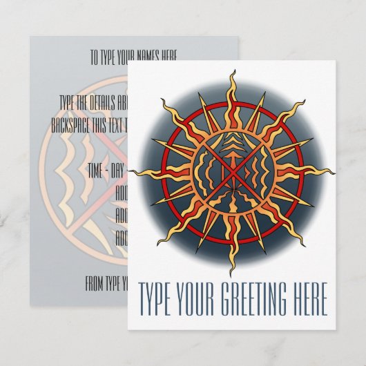 Inheemse Uitnodigingen Gepersonaliseerde Inheemse (Voorkant / Achterkant)