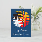 Inheemse Uitnodigingen Gepersonaliseerde Kaart van (Staand voorkant)