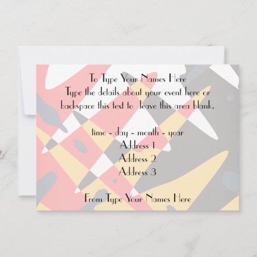 Inheemse Uitnodigingen Gepersonaliseerde Kaart van (Achterkant)