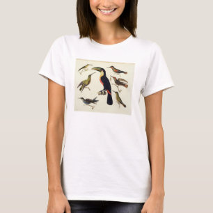 Inheemse vogels, inclusief de Toucan (midden), Ama T-shirt