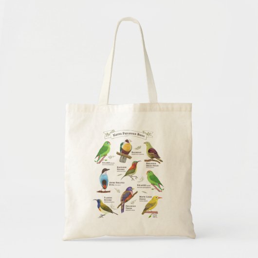 Inheemse vogels op de Filipijnen Tote Bag (Voorkant)