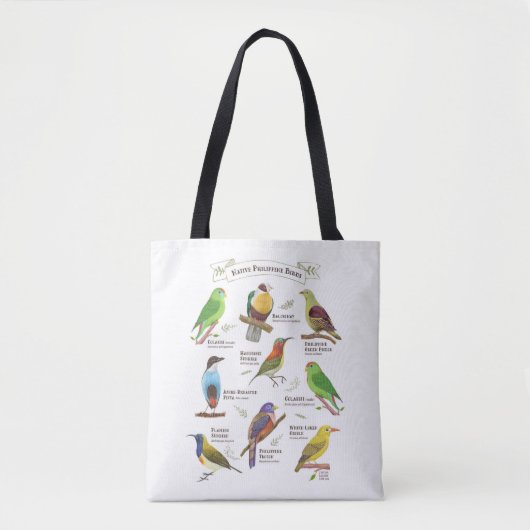Inheemse vogels op de Filipijnen Tote Bag (Voorkant)