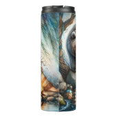 Inheemse vrouw, Beer, vuur: personaliseren Thermosbeker (Achterkant)