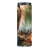 Inheemse vrouw, Beer, Vuur: Spirit Thermosbeker (Achterkant)