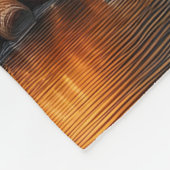 Inheemse vrouw en wolf bij de stroom fleece deken (Hoek)