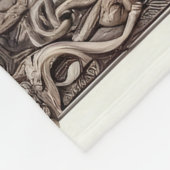 Inheemse vrouw met een wolf bij de rivier fleece deken (Hoek)