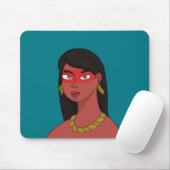 Inheemse vrouw muismat (Met muis)
