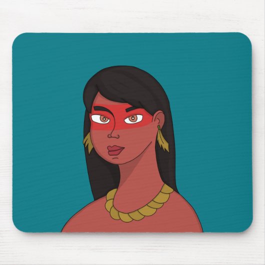 Inheemse vrouw muismat (Voorkant)