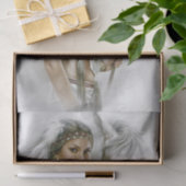 Inheemse Vrouw & Witte Paard Decoupage Tissuepapier (Geschenk)