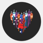 Inheemse vrouwen Hart Sterke stilte Ronde Sticker (Voorkant)