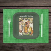 Inheemse Westerne Amerikaanse Indiaanse vrouw Boss Papieren Bordje