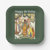 Inheemse Westerne Amerikaanse Indiaanse vrouw Boss Papieren Bordje (Voorkant)