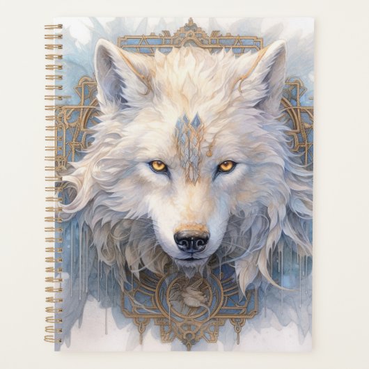 inheemse witte wolf planner (Voorkant)