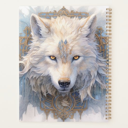 inheemse witte wolf planner (Achterkant)