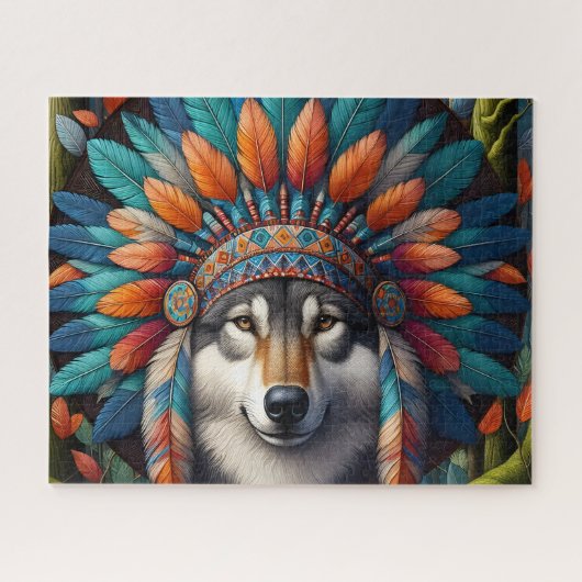 Inheemse Wolf Legpuzzel (Horizontaal)