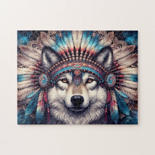 Inheemse Wolf Legpuzzel (Horizontaal)