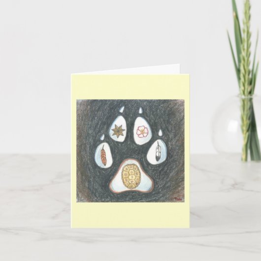 Inheemse Wolftrack notecard Kaart (Voorkant)