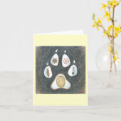 Inheemse Wolftrack notecard Kaart (Gele Bloem)