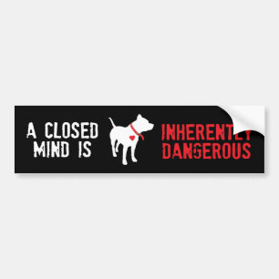 Inherent gevaarlijke Pit Bull Dog Bumpersticker