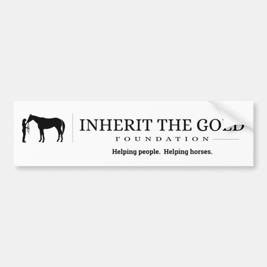 Inherit the Gold Foundation Logo bumper sticker (Voorkant)