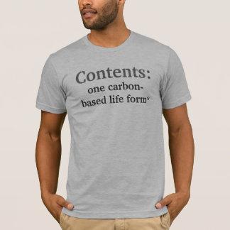 Inhoud, Disclaimer T-shirt