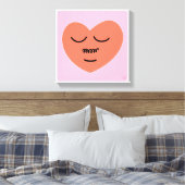 Inhoud hart - met snor canvas afdruk (Insitu (Slaapkamer))